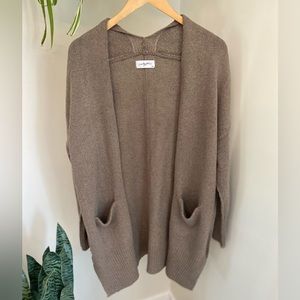 Carly Jean Los Angeles Brown Cardigan.